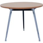 RAPID AIR ROUND TABLE POLISHED ALUMINIUM FRAME 900MM BEECH