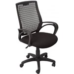 RAPIDLINE RE100 OPERATOR CHAIR MEDIUM PERFORATED BACK BLACK
