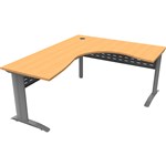 RAPID SPAN CORNER WORKSTATION METAL MODESTY PANEL 1800 X 1200 X 700MM BEECHSILVER