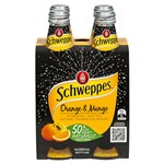 SCHWEPPES ORANGE AND MANGO MINERAL WATER BOTTLE 300ML CARTON 24