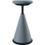 GIROFLEX G10 SITSTAND STOOL WITH UPHOLSTERED CONE AND SEAT IN STEP MELANGE GREY BLUE