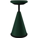 GIROFLEX G10 SITSTAND STOOL WITH UPHOLSTERED CONE AND SEAT IN STEP MELANGE DARK GREEN