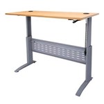 RAPID SPAN ELECTRIC HEIGHT ADJUSTABLE OPEN DESK 1200 X 700MM BEECHSILVER