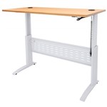 RAPID SPAN ELECTRIC HEIGHT ADJUSTABLE OPEN DESK 1200 X 700MM BEECHWHITE