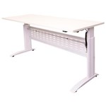 RAPID SPAN ELECTRIC HEIGHT ADJUSTABLE OPEN DESK 1500 X 700MM NATURAL WHITEWHITE
