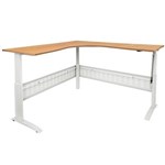 RAPID SPAN ELECTRIC HEIGHT ADJUSTABLE CORNER WORKSTATION 1800 X 1500 X 700MM BEECHWHITE