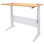 RAPID SPAN ELECTRIC HEIGHT ADJUSTABLE OPEN DESK 1800 X 700MM BEECHWHITE