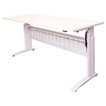 RAPID SPAN ELECTRIC HEIGHT ADJUSTABLE OPEN DESK 1800 X 700MM NATURAL WHITEWHITE