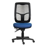 ERGOSELECT SWIFT ERGONOMIC CHAIR HIGH MESH BACK 3 LEVER SEAT SLIDE BLACK NYLON BASE BLUE