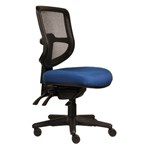ERGOSELECT SWIFT ERGONOMIC CHAIR MEDIUM MESH BACK 3 LEVER SEAT SLIDE BLACK NYLON BASE BLUE