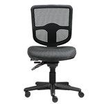 ERGOSELECT SWIFT ERGONOMIC CHAIR MEDIUM MESH BACK 3 LEVER SEAT SLIDE BLACK NYLON BASE GREY