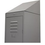 STEELCO SLOPING TOP FOR SINGLE LOCKER 305MM SILVER GREY