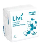 LIVI ESSENTIALS INTERLEAVED TOILET TISSUE 2 PLY 250 SHEET 100 X 205MM CARTON 36