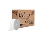 LIVI ESSENTIALS JUMBO ROLL TOILET 1 PLY 600M CARTON 8