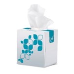 LIVI ESSENTIALS FACIAL TISSUES CUBE HYPOALLERGENIC 2 PLY 90 SHEET CARTON 24