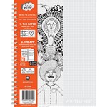 WHITELINES SPIRAL NOTEPAD 5MM GRID 80GSM 120 PAGE A5 PACK 5