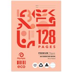 OLYMPIC E812P ECO EXERCISE BOOK 8MM RULED 70GSM 128 PAGE A4