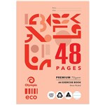OLYMPIC E848P ECO EXERCISE BOOK 8MM RULED 70GSM 48 PAGE A4