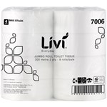 LIVI EVERYDAY 7006 JUMBO ROLL TOILET 2 PLY 300M CARTON 8