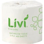 LIVI BASICS TOILET TISSUE 2 PLY 400 SHEET CARTON 48