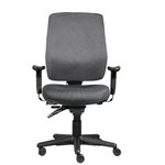 ERGOSELECT SPARK ERGONOMIC CHAIR HIGH BACK 3 LEVER SEAT SLIDE BLACK NYLON BASE ADJUSTABLE ARMS GREY