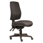 ERGOSELECT SPARK ERGONOMIC CHAIR HIGH BACK 3 LEVER SEAT SLIDE BLACK NYLON BASE BLACK