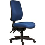 ERGOSELECT SPARK ERGONOMIC CHAIR HIGH BACK 3 LEVER SEAT SLIDE BLACK NYLON BASE BLUE