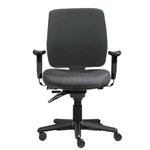 ERGOSELECT SPARK ERGONOMIC CHAIR MEDIUM BACK 3 LEVER SEAT SLIDE BLACK NYLON BASE ADJUSTABLE ARMS GREY