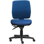 ERGOSELECT SPARK ERGONOMIC CHAIR MEDIUM BACK 3 LEVER SEAT SLIDE BLACK NYLON BASE BLUE