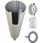 RAPIDLINE DESK TO CEILING POWER POLE KIT 21M SILVER