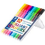 STAEDTLER 338 TRIPLUS BROADLINER FIBRE TIP PENS 08MM ASSORTED PACK 10