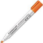 STAEDTLER 341 LUMOCOLOR COMPACT WHITEBOARD MARKER BULLET ORANGE BOX 10