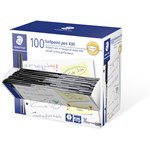 STAEDTLER 430 STICK BALLPOINT PEN MEDIUM BLACK BOX 100