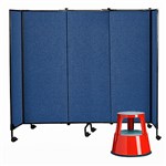 SYLEX GREAT DIVIDER MODULAR SCREENS STARTER KIT 2438MM HIGH BLUE  PLUS BONUS STEP STOOL