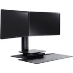 SYLEX UPRITE ERGO DUAL MONITOR SITSTAND WORKSTATION BLACK