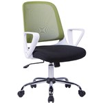 FLEET TASK CHAIR MEDIUM BACK ARMS LIMECHROME