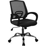 SYLEX TRICE TASK CHAIR MEDIUM BACK 1LEVER WITH ARMS MESH BLACK WITH BLACK SEAT
