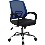 SYLEX TRICE TASK CHAIR MEDIUM BACK 1LEVER WITH ARMS MESH BLUE WITH BLACK SEAT