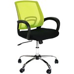 SYLEX TRICE TASK CHAIR MEDIUM BACK 1LEVER WITH ARMS MESH LIME WITH BLACK SEAT