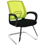 SYLEX TRICE VISITOR CHAIR CANTILEVER BASE MEDIUM BACK ARMS MESH LIME WITH BLACK SEAT