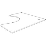 RAPIDLINE CORNER WORK TOP 1500 X 1500 X 700MM NATURAL WHITE