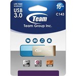 TEAM GROUP C143 FLASH DRIVE USB 30 16GB BLUE