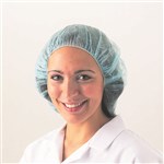 TRAFALGAR DISPOSABLE HEADWEAR ROUND BONNET WHITE PACK 1000