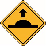 BRADY SPEED HUMP AHEAD SYMBOL C1 REFLECTIVE ALUMINIUM 600 X 600MM FLUORO YELLOWBLACK