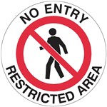 BRADY SAFETY FLOOR MARKER NO ENTRY RESTRICTED AREA SIGN