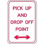 BRADY PARKING SIGNS  PICK UP AND DROP OFF POINT METAL
