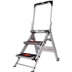 BRADY LITTLE GIANT SAFETY STEP LADDER 3 STEP WITH SAFETY BAR 136KG
