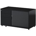 STEELCO TRIMLINE MOBILE CADDY WITH LH DRAWER CONFIGURATION BLACK