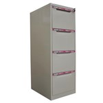 STEELCO FILING CABINET 4 DRAWER 470 X 620 X 1320MM BEIGE