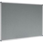 VISIONCHART CORPORATE FELT PINBOARD ALUMINIUM FRAME 900 X 600MM GREY